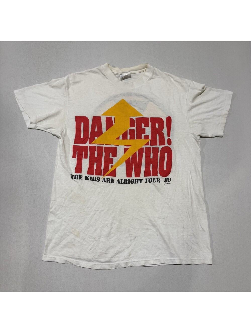 Vintage 1989 The Who Danger The Kids Are Alright Tour T-Shirt Size L Men’s